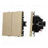 Механизм выключателя двухклавишный проходной Arlight LED SWT-NOBE-MKP2-SFPL-L-GD (230V, 10A) 054268 054268 - 1