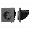 Механизм розетки с USB зарядкой Arlight SCT-NOBE-MUAA-SFPL-GR (230V, 16A) 054291 054291 - 1