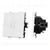 Механизм выключателя двухклавишный проходной Arlight LED SWT-NOBE-MKP2-SFPL-L-WH (230V, 10A) 054240 054240 - 1