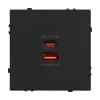 Механизм розетки с быстрой USB зарядкой Arlight SCT-NOBE-MUAC-SFPL-FC-BK (65W, QC3) 054317 054317 - 2