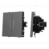 Механизм выключателя двухклавишный проходной Arlight LED SWT-NOBE-MKP2-SFPL-L-GR (230V, 10A) 054269 054269 - 1