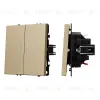 Механизм выключателя двухкавишный непроходной Arlight LED SWT-NOBE-MK02-SFPL-L-GD (230V, 10A) 054265 054265 - 1
