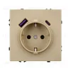 Механизм розетки с USB зарядкой Arlight SCT-NOBE-MUAC-SFPL-GD (230V, 16A) 054286 054286 - 2