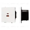 Механизм розетки с быстрой USB зарядкой Arlight SCT-NOBE-MUAC-SFPL-FC-WH (65W, QC3) 054316 054316 - 1