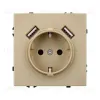 Механизм розетки с USB зарядкой Arlight SCT-NOBE-MUAA-SFPL-GD (230V, 16A) 054290 054290 - 3