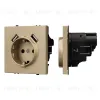 Механизм розетки с USB зарядкой Arlight SCT-NOBE-MUAA-SFPL-GD (230V, 16A) 054290 054290 - 1