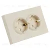 Розетка 2-местная с защитной шторкой Stekker Эмили с/з 250В 16А RST16-5114-08 кашемир soft touch 49908 49908 - 2