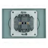 Розетка 2-местная с защитной шторкой Stekker Эмили б/з 250В 16А RST10-5116-09 антрацит soft touch 49929 49929 - 5