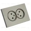 Розетка 2-местная с защитной шторкой Stekker Эмили б/з 250В 16А RST10-5116-09 антрацит soft touch 49929 49929 - 2