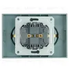 Розетка 2-местная с защитной шторкой Stekker Эмили с/з 250В 16А RST16-5114-09 антрацит soft touch 49934 49934 - 5