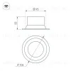 Встраиваемый светильник даунлайт Arlight MS-BREEZE-BUILT-R104-12W Warm3000 (WH, 90 deg, 230V) (IP20 Металл) 036615(1) 036615(1) - 2