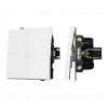 Механизм выключателя двухклавишный непроходной Arlight SWT-TENDO-MK02-PL-WH (230V, 10A) 054058 054058 - 1