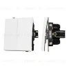 Механизм выключателя двухклавишный проходной Arlight SWT-TENDO-MKP2-PL-WH (230V, 10A) 054066 054066 - 1