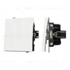 Механизм выключателя двухклавишный непроходной Arlight SWT-TENDO-MK02-SFPL-WH (230V, 10A) 054547 054547 - 1