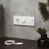 Лицевая панель Alfa (Белый глянец) для терморегулятора теплого пола Quant Ambrella Volt AP1057 AP1057 - 1