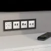 Лицевая панель Alfa (Белый глянец) для компьютерной/телефонной + TV розетки RJ-45/RJ-11 Quant Ambrella Volt AP1125 AP1125 - 1