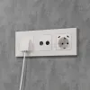 Лицевая панель Alfa (Белый матовый) для TV двойной розетки Quant Ambrella Volt AP1333 AP1333 - 1