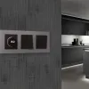 Лицевая панель Alfa (Черный матовый) для терморегулятора теплого пола с цифровым дисплеем Quant Ambrella Volt AP8058 AP8058 - 1