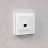 Комплект механизма компьютерной розетки RJ-45 экранированной с автоматической защитной шторкой Alfa Белый глянец Quant Ambrella Volt MA112005 (AP1120, VM185) MA112005 - 1
