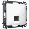 Комплект механизма компьютерной розетки RJ-45 экранированной с автоматической защитной шторкой Alfa Белый глянец Quant Ambrella Volt MA112005 (AP1120, VM185) MA112005 - 5