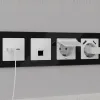 Комплект механизма компьютерной розетки RJ-45 экранированной с автоматической защитной шторкой Alfa Белый матовый Quant Ambrella Volt MA132005 (AP1320, VM185) MA132005 - 2