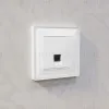Комплект механизма компьютерной розетки RJ-45 экранированной с автоматической защитной шторкой Alfa Белый матовый Quant Ambrella Volt MA132005 (AP1320, VM185) MA132005 - 1