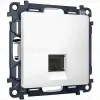 Комплект механизма компьютерной розетки RJ-45 экранированной с автоматической защитной шторкой Alfa Белый матовый Quant Ambrella Volt MA132005 (AP1320, VM185) MA132005 - 5