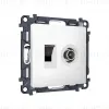Комплект механизма розетки компьютерной + TV оконечной RJ-45 с автоматической защитной шторкой Alfa Белый матовый Quant Ambrella Volt MA132510 (AP1325, VM195) MA132510 - 3