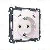 Комплект механизма электрической розетки 2USB С+C 20W Ambrella Volt MA210510 (быстрая зарядка) с/з на винтовых зажимах 16A-250V Alfa Жемчуг Quant MA210510 - 3