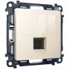 Комплект механизма компьютерной розетки RJ-45 экранированной с автоматической защитной шторкой Alfa Бежевый глянец Quant Ambrella Volt MA312005 (AP3120, VM185) MA312005 - 4