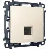 Комплект механизма компьютерной розетки RJ-45 экранированной с автоматической защитной шторкой Alfa Бежевый матовый Quant Ambrella Volt MA332005 (AP3320, VM185) MA332005 - 4