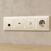 Комплект механизма TV розетки SAT 5-2400MHz 3.5dB Alfa Бежевый матовый Quant Ambrella Volt MA333050 (AP3330, VM215) MA333050 - 1