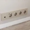 Комплект мех-ма компьютерной розетки RJ-45 экранированной с автоматической защитной шторкой Alfa Серо-бежевый матовый Quant Ambrella Volt MA372005 (AP3720, VM185) MA372005 - 1