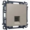 Комплект мех-ма компьютерной розетки RJ-45 экранированной с автоматической защитной шторкой Alfa Серо-бежевый матовый Quant Ambrella Volt MA372005 (AP3720, VM185) MA372005 - 4