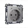 Комплект механизма электрической розетки 2USB С+C 20W с/з на винтовых зажимах 16A-250V Alfa Сталь матовый Quant Ambrella Volt MA510510 (AP5105, VM165) MA510510 - 3