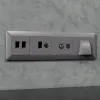 Комплект вывода кабеля с фиксатором Alfa Сталь матовый Quant Ambrella Volt MA515810 (AP5158, VM238) MA515810 - 1