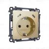 Комплект механизма электрической розетки 2USB С+C 20W Ambrella Volt MA610510 (быстрая зарядка) с/з на винтовых зажимах 16A-250V Alfa Шампань Quant MA610510 - 3