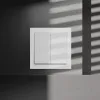 Перекрестный переключатель двухклавишный встраиваемый VOLTUM S70 VLS020502 (белый матовый) VLS020502 - 1