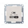 Розетка A + тип-C 45W высокоскор.заряд. QC,PD, мех. Systeme Electric AtlasDesign Беж ATN000229 ATN000229 - 2