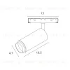 Трековый магнитный светильник Arte Lamp Optima A7295PL-1BK A7295PL-1BK - 2