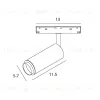 Трековый магнитный светильник Arte Lamp Optima A7276PL-1WH A7276PL-1WH - 2
