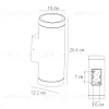 Уличный настенный светильник Arte Lamp Torcular A1313AL-2BK A1313AL-2BK - 3