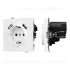 Механизм розетки с USB зарядкой Arlight SCT-TENDO-MUAA-PL-WH (230V, 16A) 054082 054082 - 1