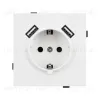 Механизм розетки с USB зарядкой Arlight SCT-TENDO-MUAA-PL-WH (230V, 16A) 054082 054082 - 3