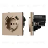 Механизм розетки с USB зарядкой Arlight SCT-TENDO-MUAA-PL-GD (230V, 16A) 054085 054085 - 1