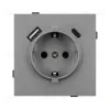 Механизм розетки с USB зарядкой Arlight SCT-TENDO-MUAC-PL-GR (230V, 16A) 054088 054088 - 3