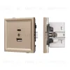 Механизм USB розетки Arlight SCT-TENDO-MUAC-PL-GD (5V, 3A, QC3) 054097 054097 - 1