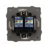 Механизм компьютерной розетки двойной Arlight SCT-TENDO-MPC2-PL-WH (RJ-45, CAT6) 054100 054100 - 3