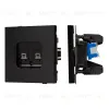 Механизм компьютерной розетки двойной Arlight SCT-TENDO-MPC2-PL-BK (RJ-45, CAT6) 054101 054101 - 1