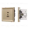 Механизм USB розетки Arlight SCT-TENDO-MUAC-SFPL-GD (5V, 3A, QC3) 054537 054537 - 1